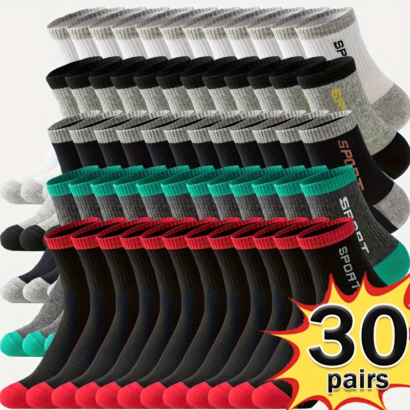 10/20/30 Pairs Large Quantities Men's Socks Sports Socks Soft, Sweat-Wicking, Basketball Socks Casual Sports Crew Socks for Men
10/20/30 Pairs Large Quantities Men's Socks Sports Socks Soft, Sweat-Wicking, Basketball Socks Casual Sports Crew Socks for Men