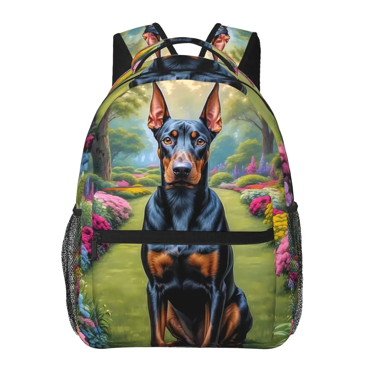 Doberman Pinscher Dog Surrounds Flowers Student Backpack School Bag Hiking Travel Daypack for Men Women Bookbag Shoulder Bags
Doberman Pinscher Dog Surrounds Flowers Student Backpack School Bag Hiking Travel Daypack for Men Women Bookbag Shoulder Bags