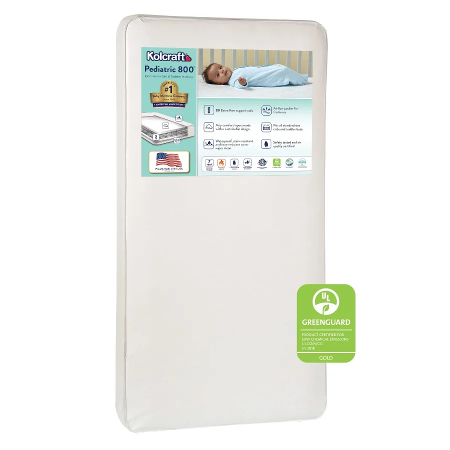 Pediatric 800 Extra Firm Ultra Deluxe Crib Mattress and Toddler Mattress 80 Coil White
Pediatric 800 Extra Firm Ultra Deluxe Crib Mattress and Toddler Mattress 80 Coil White