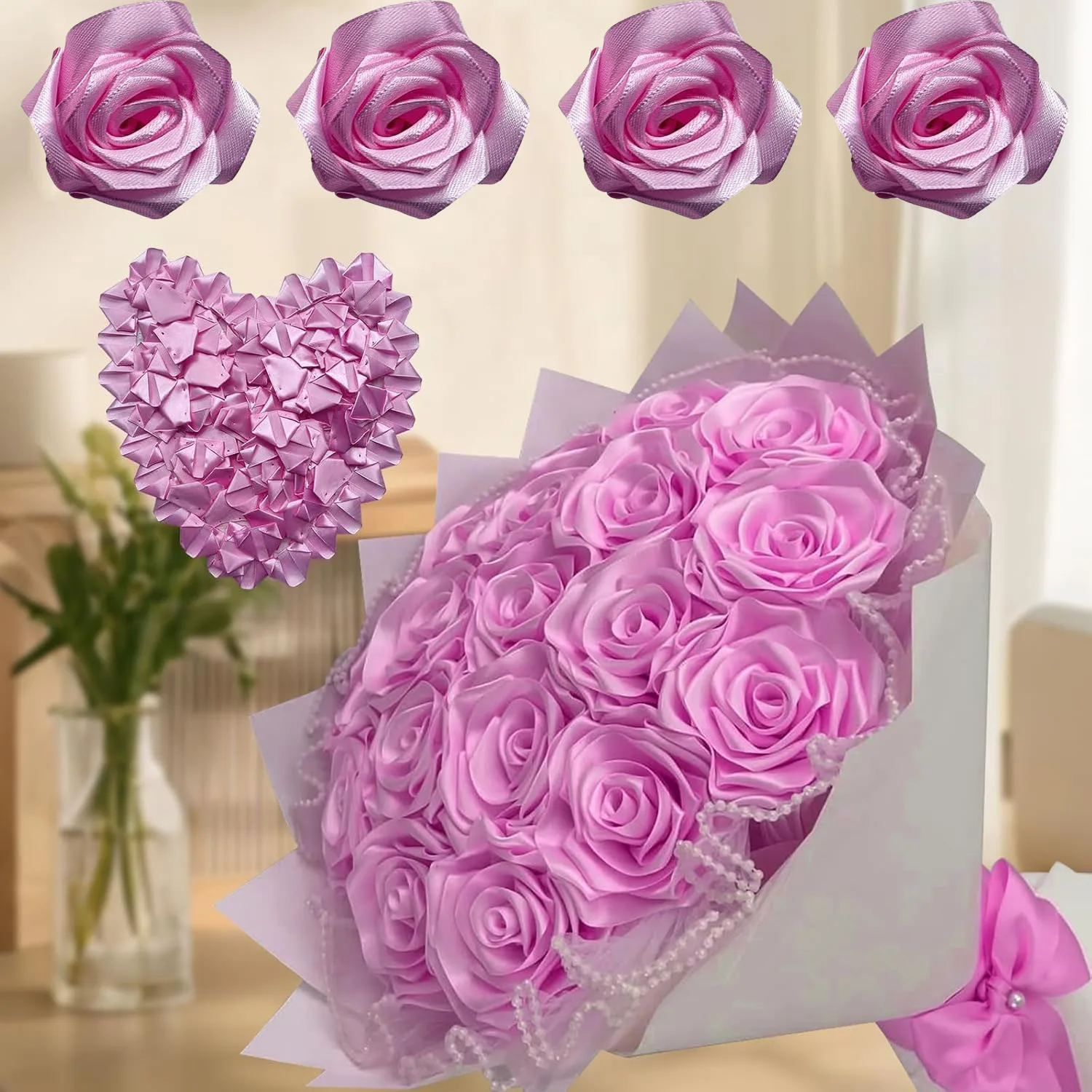 Yannew 300pcs Premade Handcrafted Silk Rose Petals for DIY Eternal Rose Flowers Bouquets with Stem Leaf Birthday Gifts for Women
Yannew 300pcs Premade Handcrafted Silk Rose Petals for DIY Eternal Rose Flowers Bouquets with Stem Leaf Birthday Gifts for Women