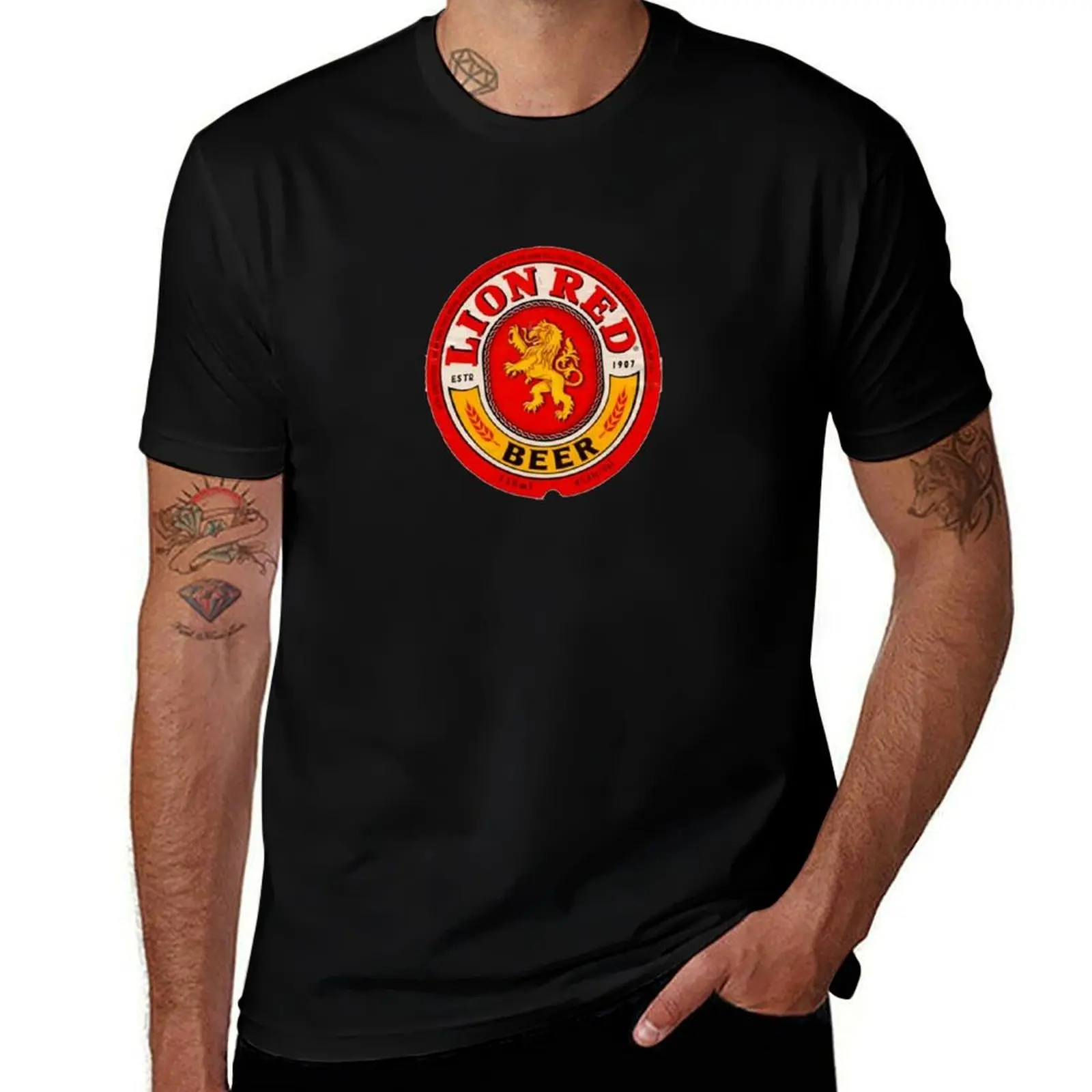 Lion red beer drink T-Shirt Trendy Print Short Sleeve T-Shirt
Lion red beer drink T-Shirt Trendy Print Short Sleeve T-Shirt