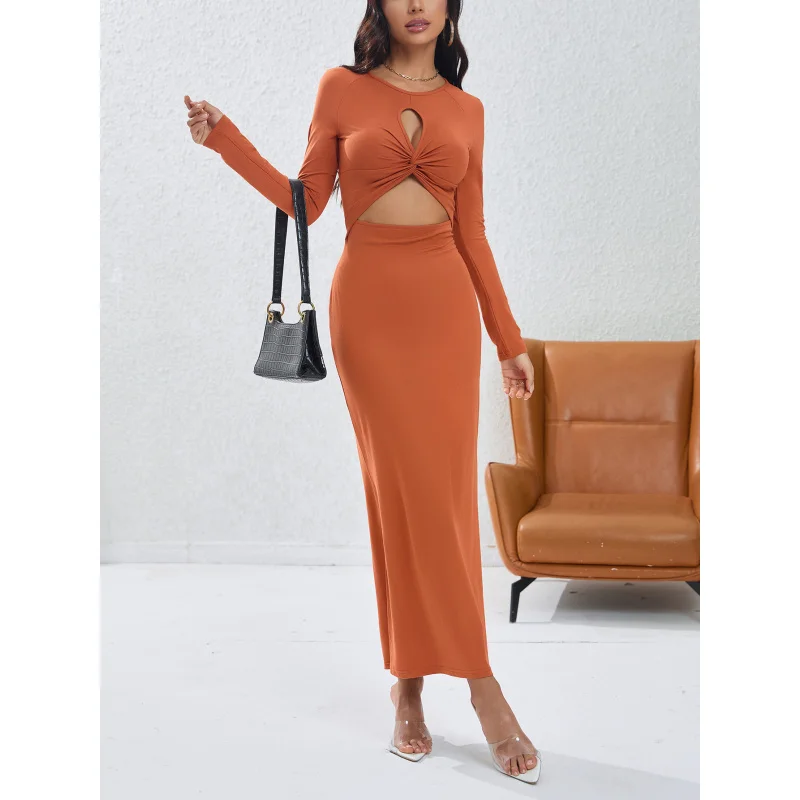 2025 Elegant Style round-Neck Long-Sleeved Dress Winter New Mid-Waist Navel Solid Color without BuckleAWomen's Long Skirt C001
2025 Elegant Style round-Neck Long-Sleeved Dress Winter New Mid-Waist Navel Solid Color without BuckleAWomen's Long Skirt C001