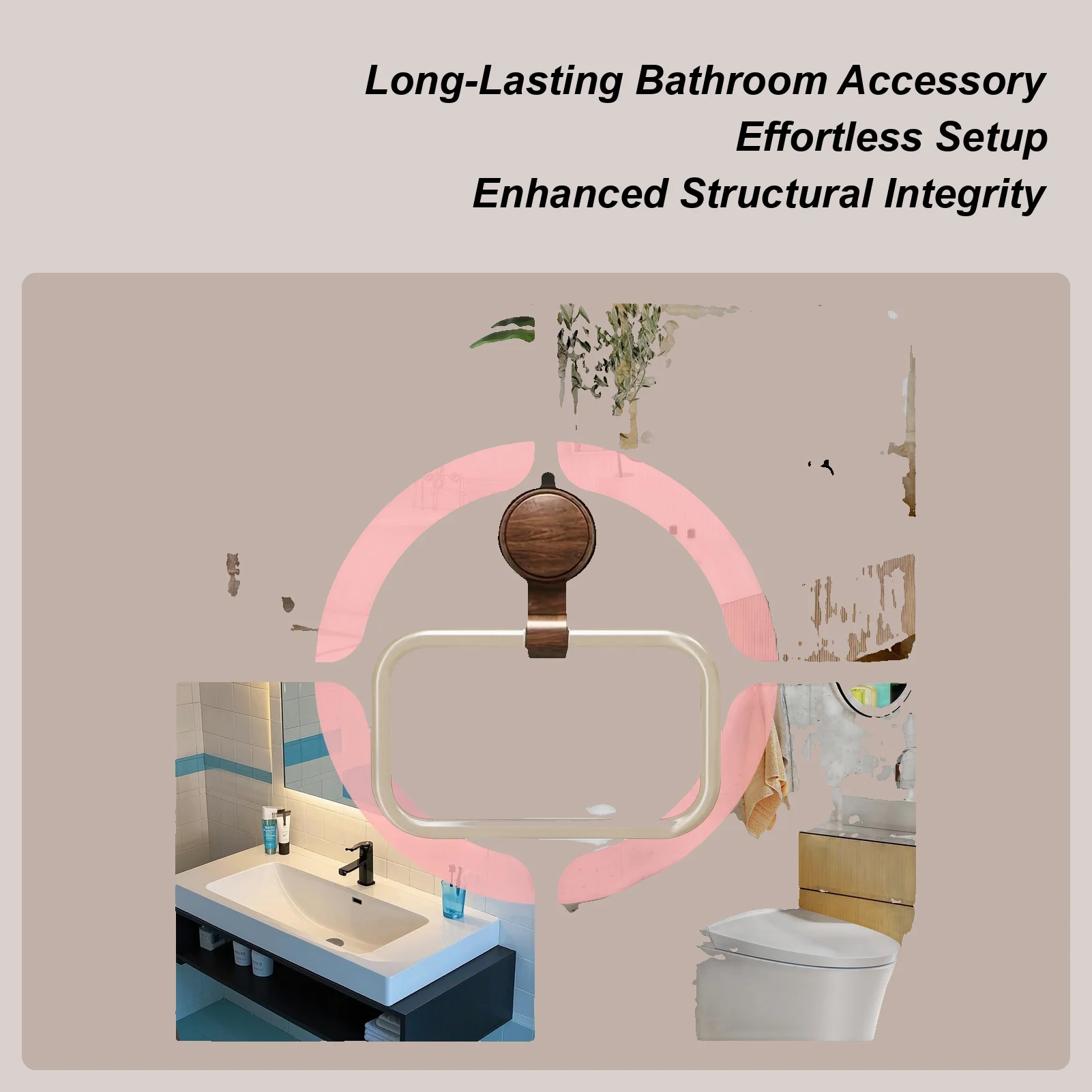 Кольца для полотенец для ванной комнаты, настенный держатель для полотенец с вакуумной присоской, настенный держатель без сверла, современный декор, аксессуары для ванной комнаты для дома 
Кольца для полотенец для ванной комнаты, настенный держатель для полотенец с вакуумной присоской, настенный держатель без сверла, современный декор, аксессуары для ванной комнаты для дома