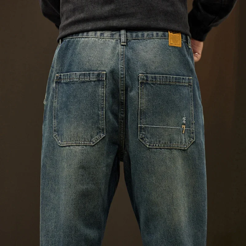 Loose Fit Jeans Men Baggy Pants Harem Vintage Men's Jean Retro Blue Fashion Pockets Kpop Streetwear Male Denim Pants Trousers 42
Loose Fit Jeans Men Baggy Pants Harem Vintage Men's Jean Retro Blue Fashion Pockets Kpop Streetwear Male Denim Pants Trousers 42