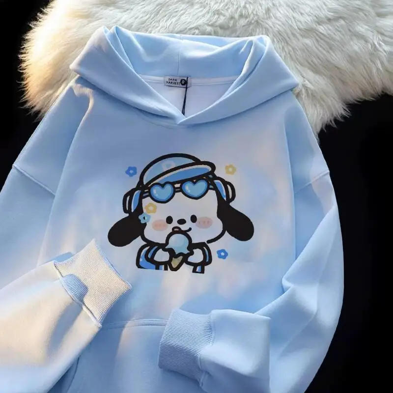Женская толстовка Sanrio Pochacco в японском стиле, милая, с капюшоном, осенне-зимняя, дизайнерская, повседневная, оверсайз, верхняя одежда, куртка
Женская толстовка Sanrio Pochacco в японском стиле, милая, с капюшоном, осенне-зимняя, дизайнерская, повседневная, оверсайз, верхняя одежда, куртка