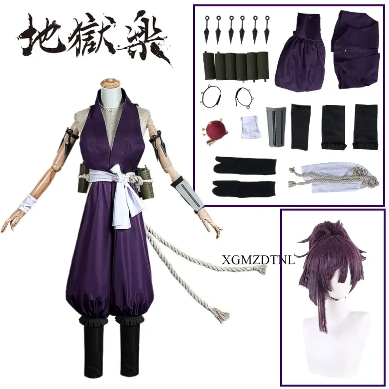 Костюм для косплея Yuzuriha из аниме Jigokuraku, парадный фиолетовый парик в стиле ахеллоуина, для женщин
Костюм для косплея Yuzuriha из аниме Jigokuraku, парадный фиолетовый парик в стиле ахеллоуина, для женщин