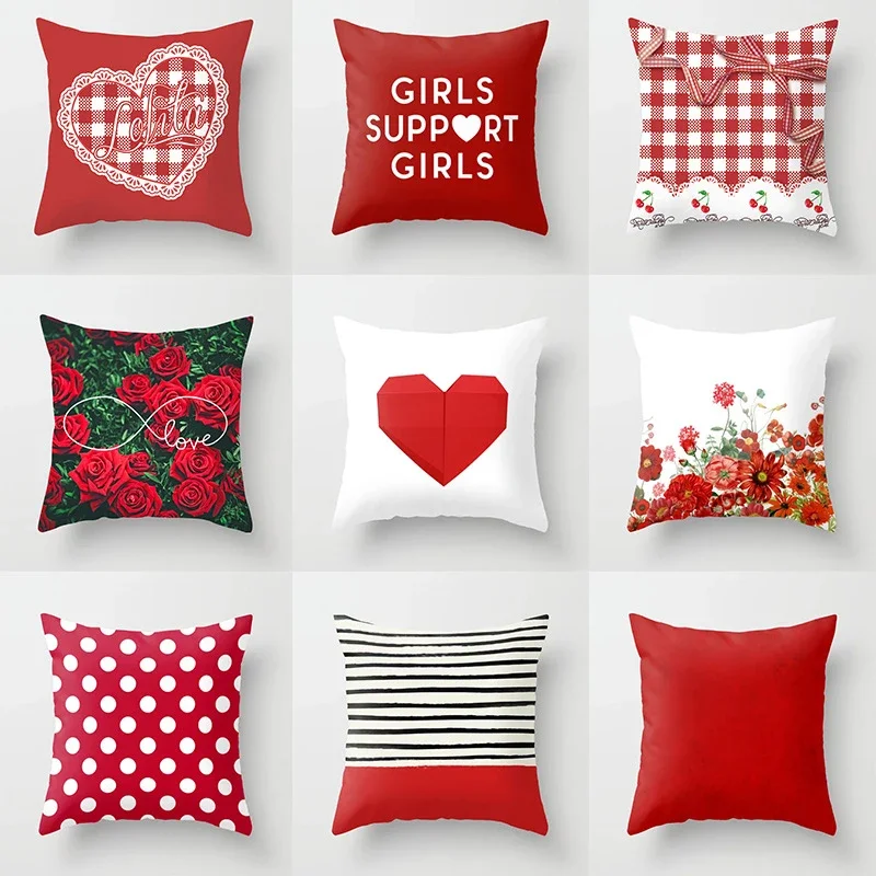 Red Series Flower Heart Pattern Print Square Pillowslip Polyester Cushion Cover Pillowcase Soft Car Seat Living Room Home Decor
Red Series Flower Heart Pattern Print Square Pillowslip Polyester Cushion Cover Pillowcase Soft Car Seat Living Room Home Decor