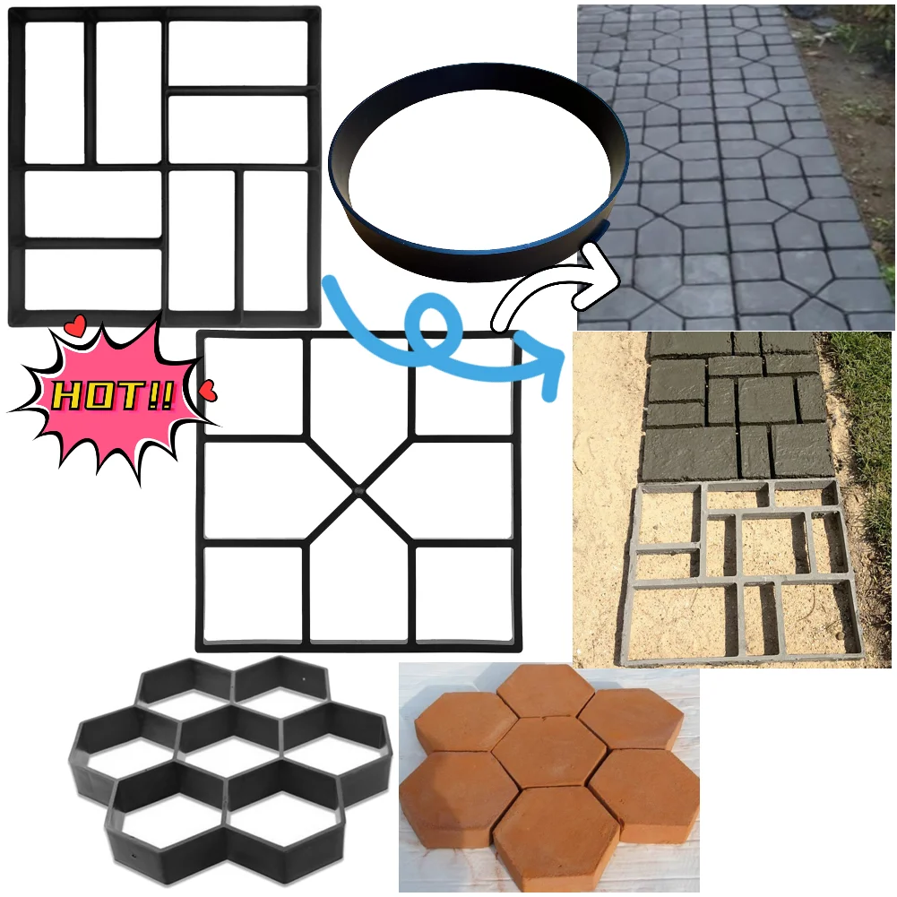 DIY Path Maker Формы для тротуарной плиты Каменный кирпич Бетонная форма для бетона Цементная прогулка Садовая тротуарная тротуарная плита Многоразовая форма для патио
DIY Path Maker Формы для тротуарной плиты Каменный кирпич Бетонная форма для бетона Цементная прогулка Садовая тротуарная тротуарная плита Многоразовая форма для патио