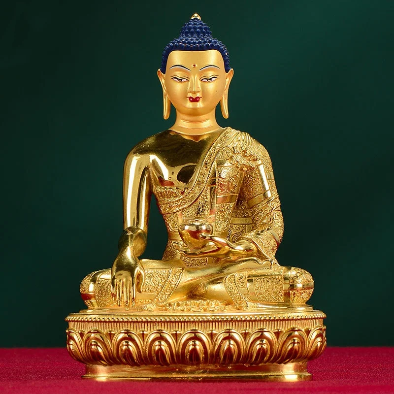 Sakyamuni Buddha StatueTibetan Buddhism Bronze gilded Xizang home decorations Sakyamuni Auspicious lucky ornament
Sakyamuni Buddha StatueTibetan Buddhism Bronze gilded Xizang home decorations Sakyamuni Auspicious lucky ornament