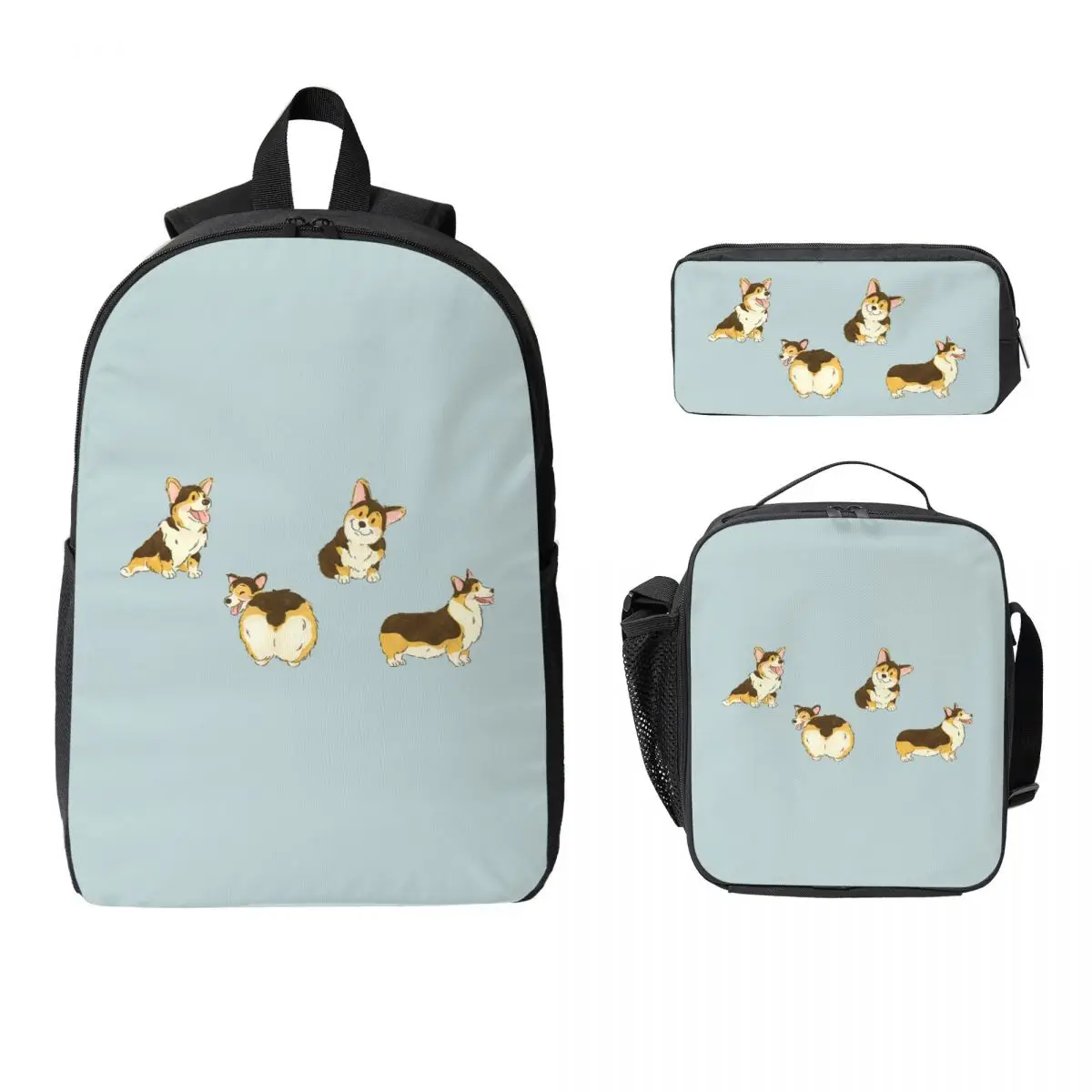 Tri Color Corgi Dog Backpack Student BookBag School Bag Computer Shoulder Bags 3ps Insulated Lunch Bag Pencil Case
Tri Color Corgi Dog Backpack Student BookBag School Bag Computer Shoulder Bags 3ps Insulated Lunch Bag Pencil Case