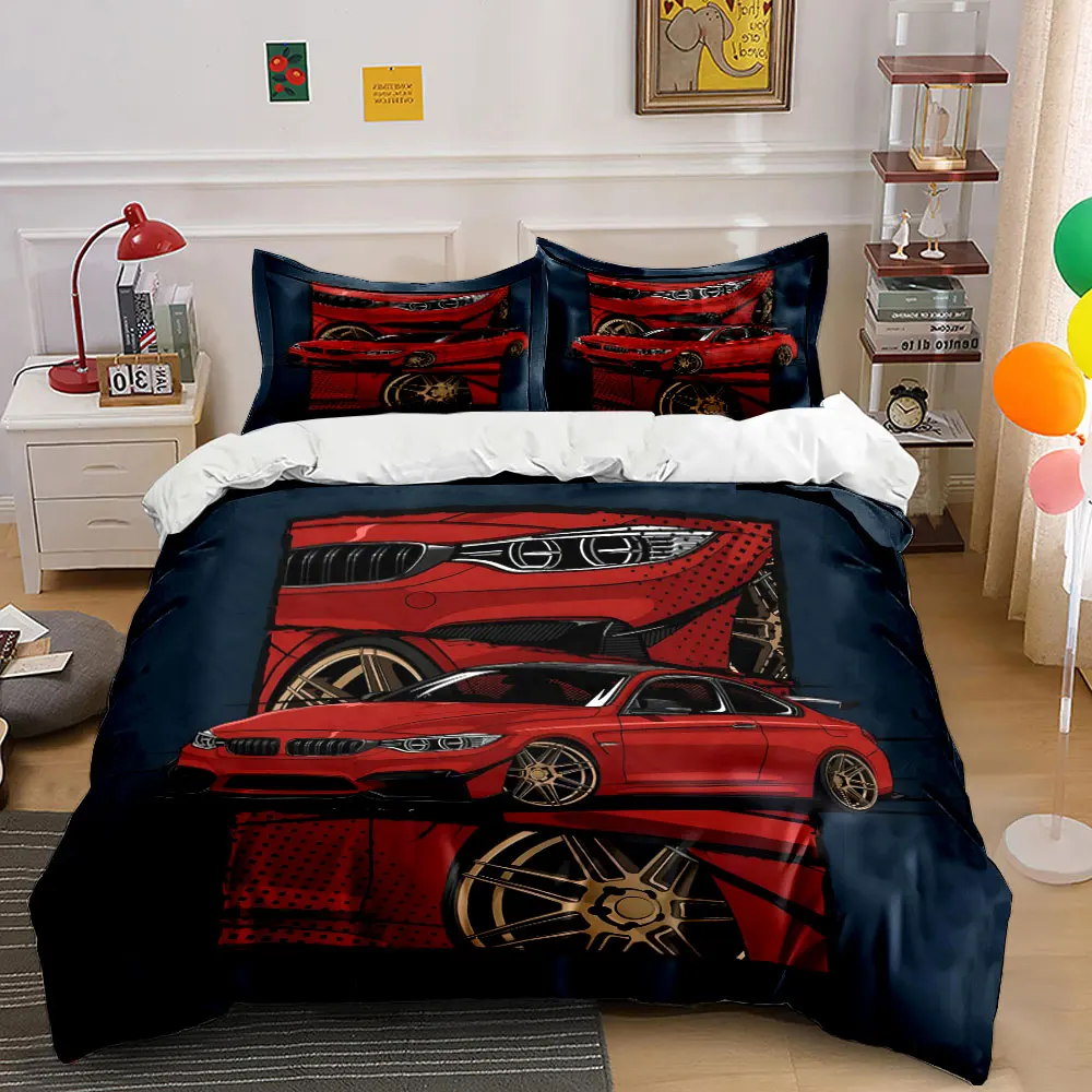 3pcs Red sports car with detailed art Duvet Cover Set with 3D Printing Design Soft Polyester Bedding Set All-Season Comfort
3pcs Red sports car with detailed art Duvet Cover Set with 3D Printing Design Soft Polyester Bedding Set All-Season Comfort