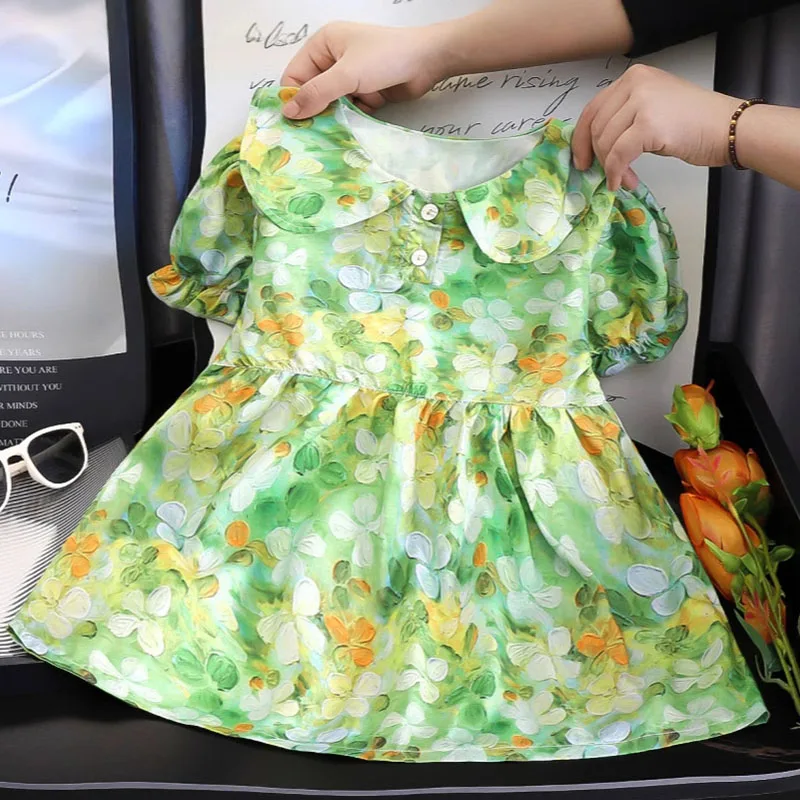 2025 Summer Girls Retro Little Fresh Full Print Flowers Puff Sleeve Spring Outing Princess Dress 1st Birthday Party Eid Gown
2025 Summer Girls Retro Little Fresh Full Print Flowers Puff Sleeve Spring Outing Princess Dress 1st Birthday Party Eid Gown