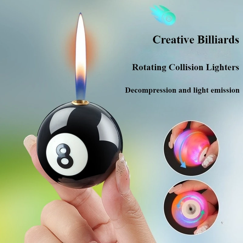 Новая креативная зажигалка Creative Light Black 8 Billiard с открытым пламенем, вращающаяся, для снятия стресса, многоразовая, на бутане, для кемпинга
Новая креативная зажигалка Creative Light Black 8 Billiard с открытым пламенем, вращающаяся, для снятия стресса, многоразовая, на бутане, для кемпинга