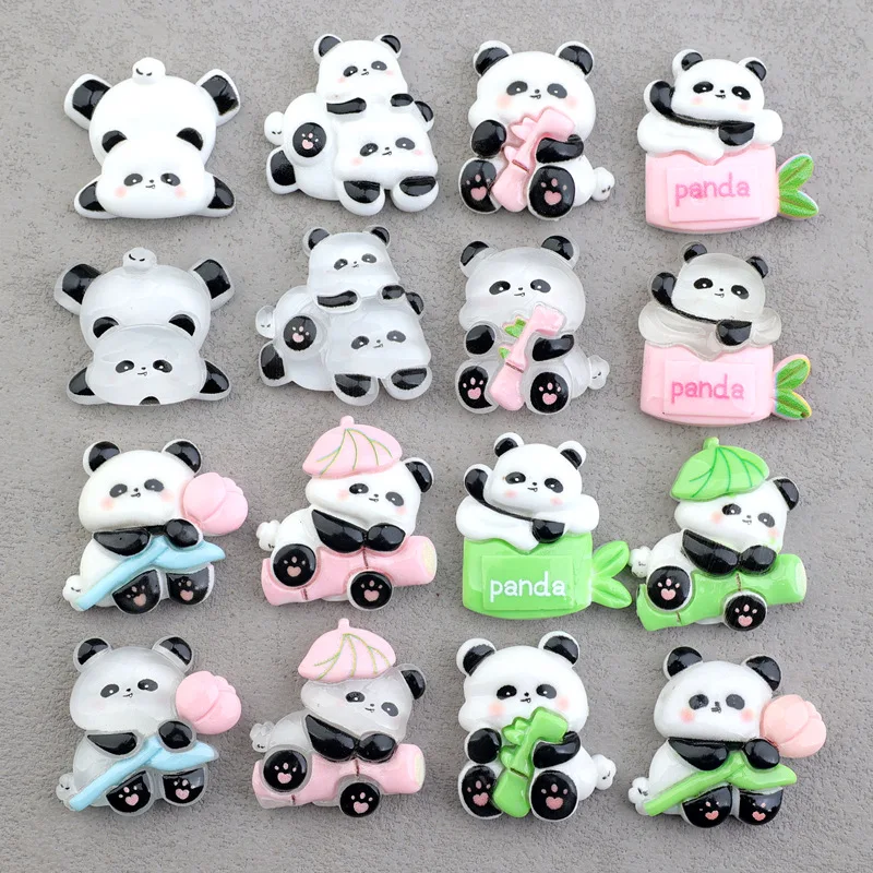 Kawaii Cartoon Panda Resin Cabochon 10pcs Flatbacks for DIY Jewelry Making Wholesale Scrapbook Hole Shoes Decoration Accessory
Kawaii Cartoon Panda Resin Cabochon 10pcs Flatbacks for DIY Jewelry Making Wholesale Scrapbook Hole Shoes Decoration Accessory