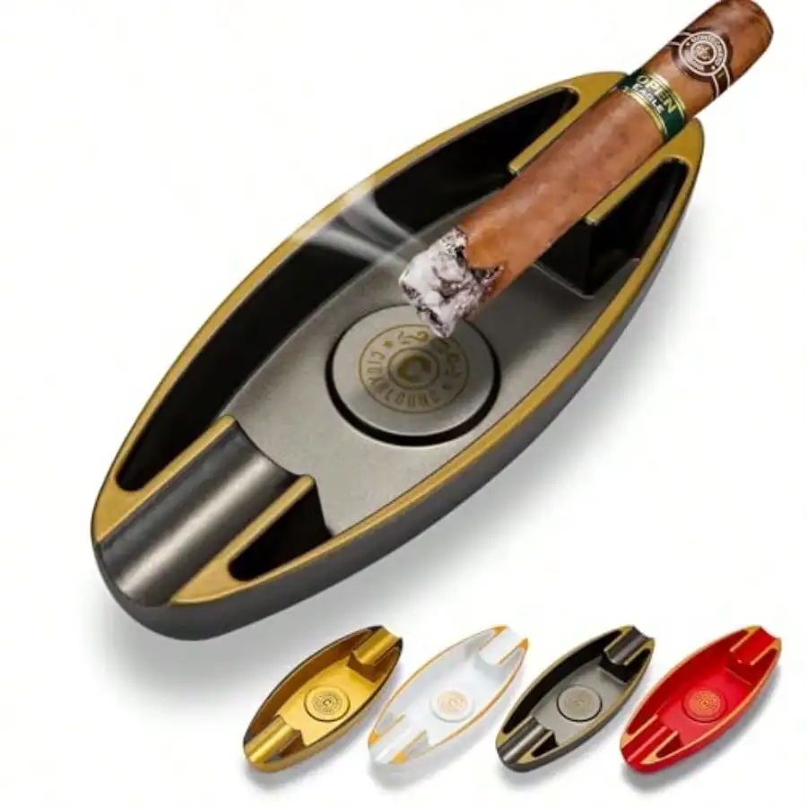 Cigar Ashtray With 2 Cigar Holder Portable Travel Ashtray Unique For Outdoors Indoors
Cigar Ashtray With 2 Cigar Holder Portable Travel Ashtray Unique For Outdoors Indoors