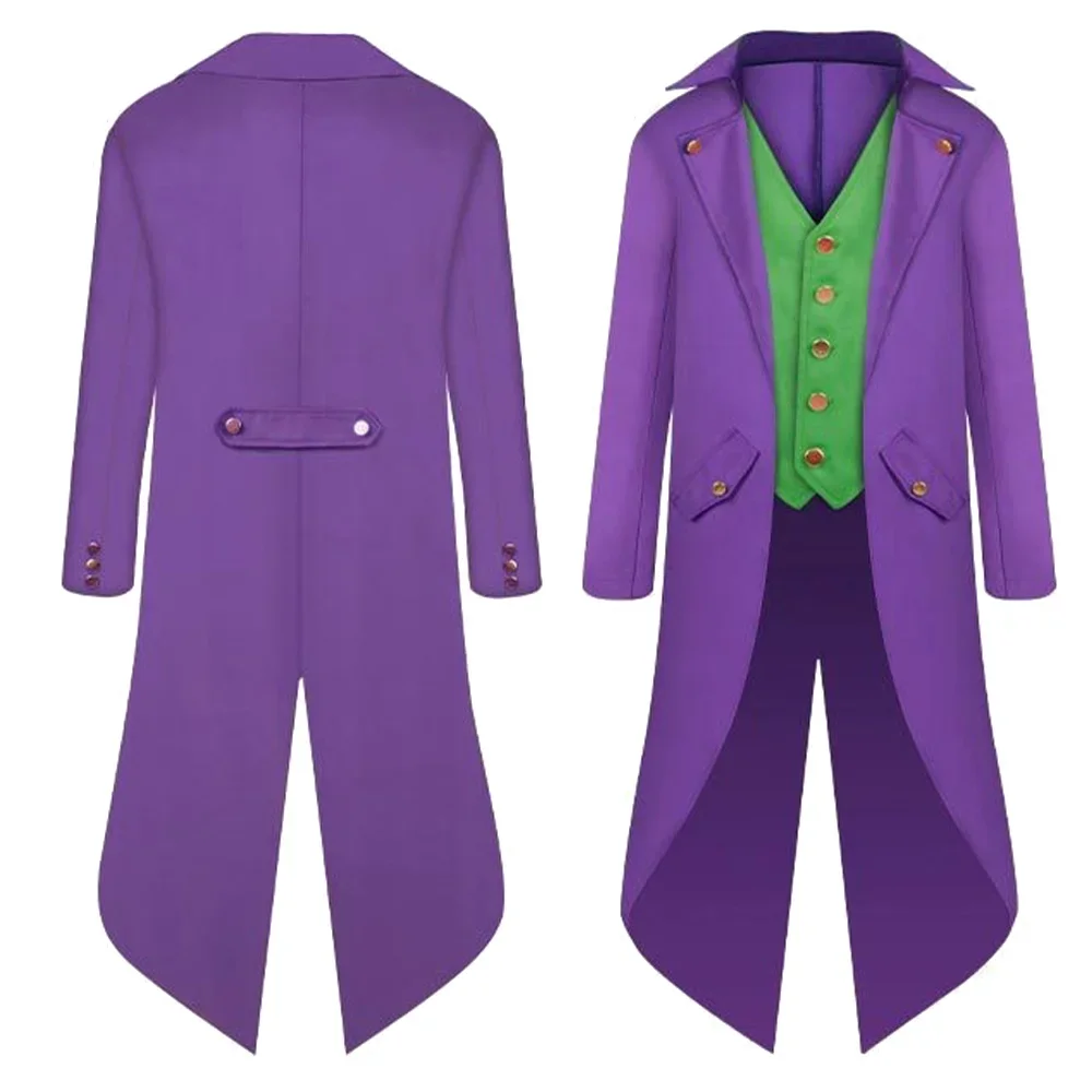 Male Super Villain Cosplay Joker Costume The Dark Cos Knight Tuxedo Coat Jacket Outfits Adult Halloween Carnival Party Suit
Male Super Villain Cosplay Joker Costume The Dark Cos Knight Tuxedo Coat Jacket Outfits Adult Halloween Carnival Party Suit