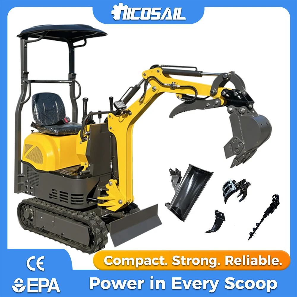 Nicosail 6.5kW 0.6 Ton Mini Excavator Euro 5 CE Compact Micro Excavator Small Digger for Landscaping Farm
Nicosail 6.5kW 0.6 Ton Mini Excavator Euro 5 CE Compact Micro Excavator Small Digger for Landscaping Farm