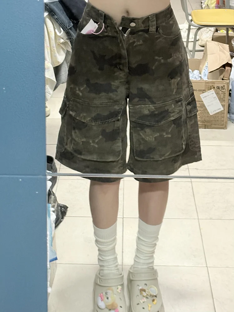 American Sle Retro Camouflage Multi-ket Work Pants Women Summer Loose Slim Straight Casual Wide Leg Five-Quarter orts
American Sle Retro Camouflage Multi-ket Work Pants Women Summer Loose Slim Straight Casual Wide Leg Five-Quarter orts