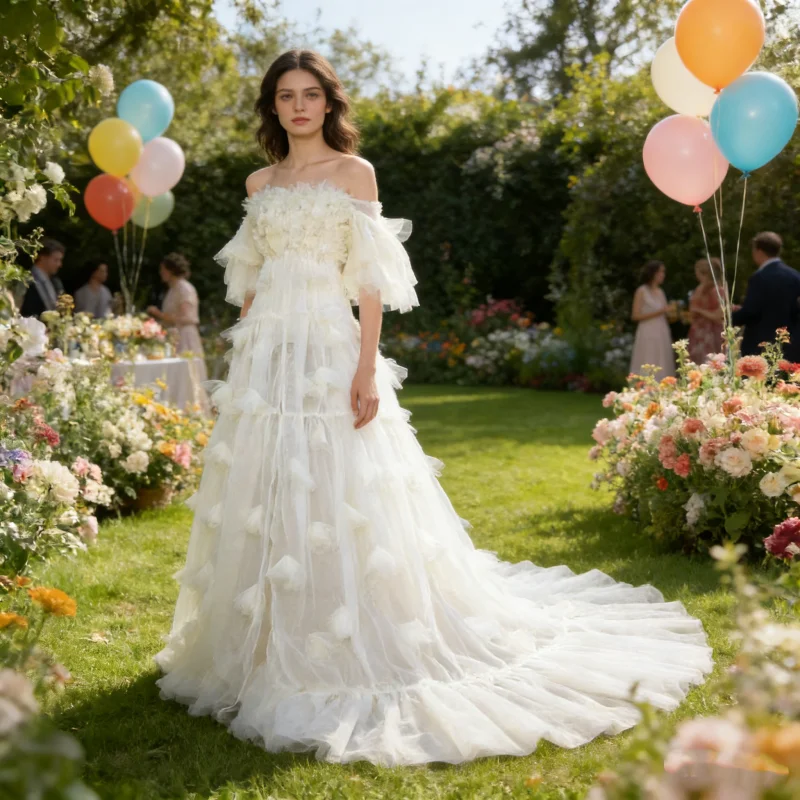 Don&Judy Strapless Mesh Floral Dress with Front Slit for Women Elegant Wedding Bride Skirt for Photo Shoot Party Dresses costume
Don&Judy Strapless Mesh Floral Dress with Front Slit for Women Elegant Wedding Bride Skirt for Photo Shoot Party Dresses costume