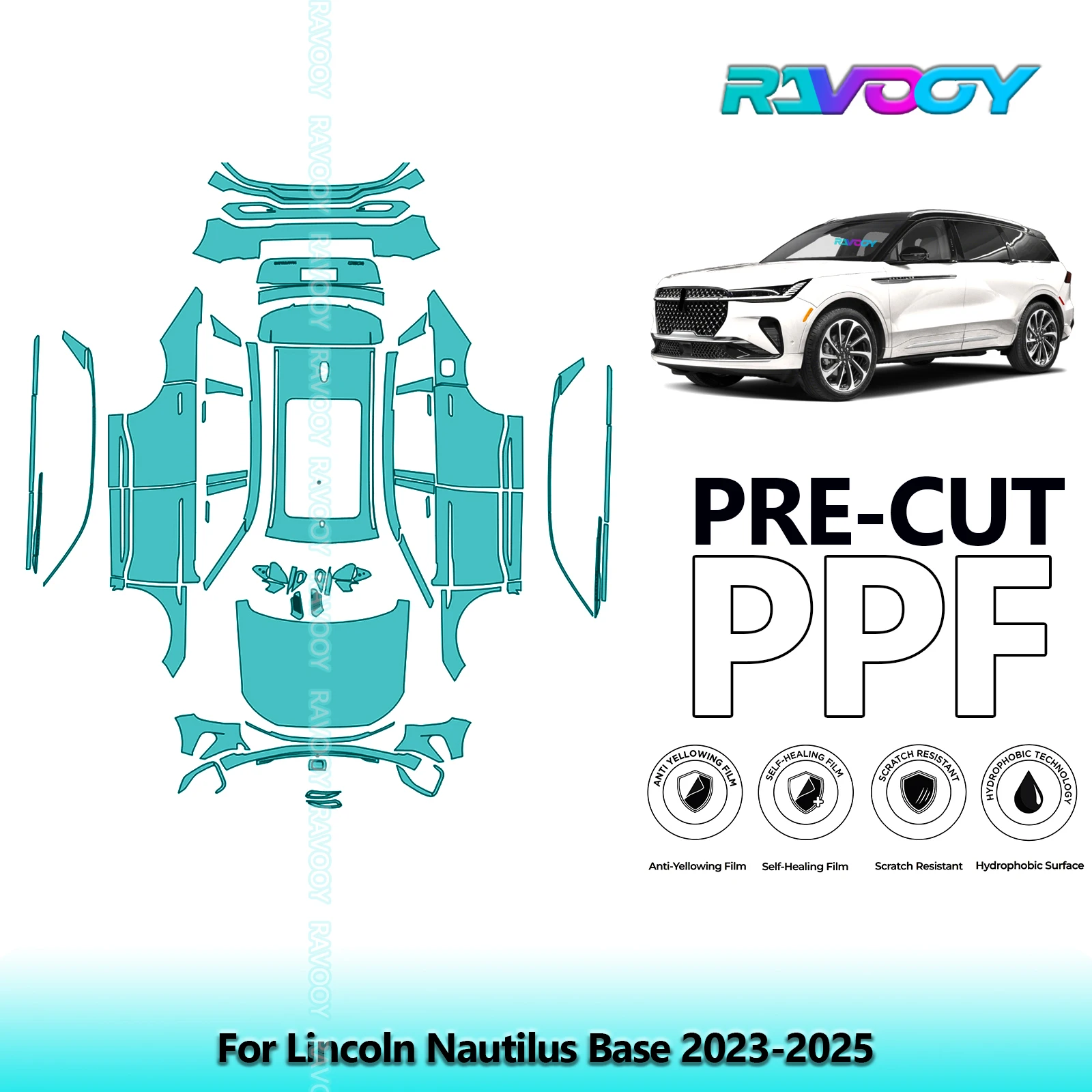 8.5Mil Precut PPF Paint Protection Film Full Vehicle For Lincoln Nautilus Base 2023-2025
8.5Mil Precut PPF Paint Protection Film Full Vehicle For Lincoln Nautilus Base 2023-2025