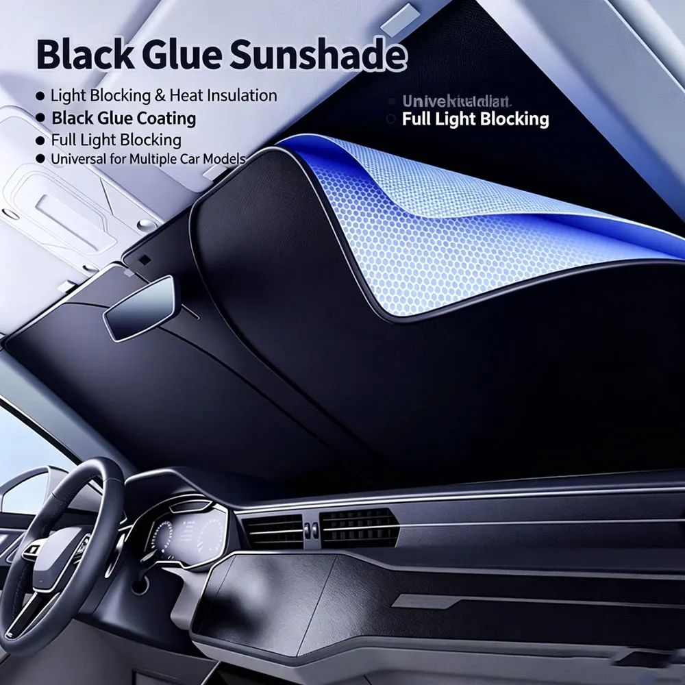 Car sunshade, summer car windshield sun blocker, UV & heat insulation shade for front windshield, interior light-blocking cover
Car sunshade, summer car windshield sun blocker, UV & heat insulation shade for front windshield, interior light-blocking cover
