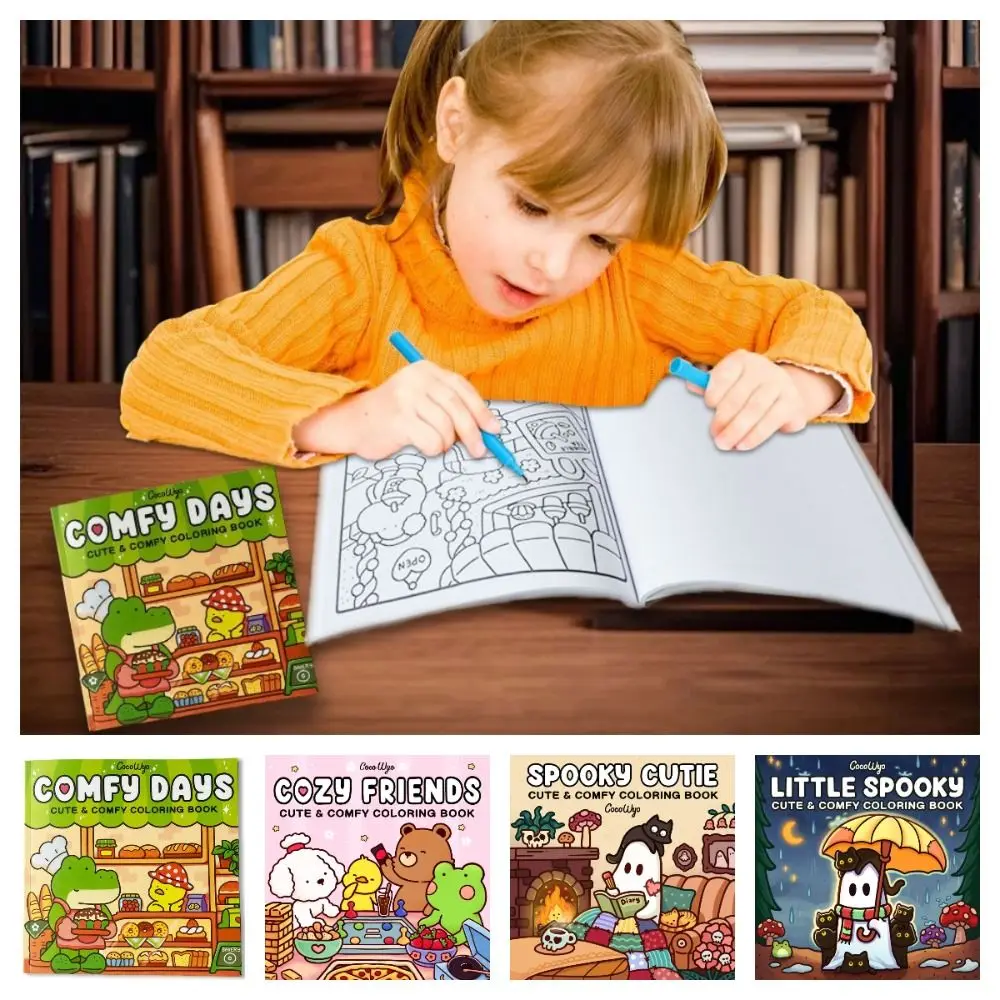 DIY Spooky Cute Coloring Book Relax Cartoon Halloween Theme Coloring Book Educational Interesting Watercolor Painting Book
DIY Spooky Cute Coloring Book Relax Cartoon Halloween Theme Coloring Book Educational Interesting Watercolor Painting Book