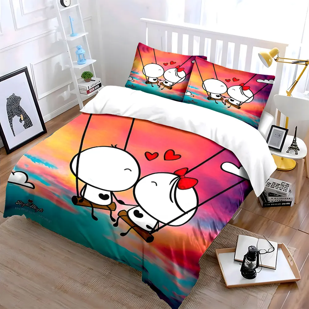"Romantic Sunset Swing Illustration Set" kid's and adults' bedroom decor, Exquisite three-piece bedding set gift
"Romantic Sunset Swing Illustration Set" kid's and adults' bedroom decor, Exquisite three-piece bedding set gift