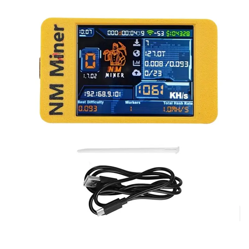 1061KH/S Nmminer PRO Nerdminer BTC Solo Miner 2.8 Inch Color Display Bitcoin Crypto Solo Lottery Miner Home Use BTC
1061KH/S Nmminer PRO Nerdminer BTC Solo Miner 2.8 Inch Color Display Bitcoin Crypto Solo Lottery Miner Home Use BTC