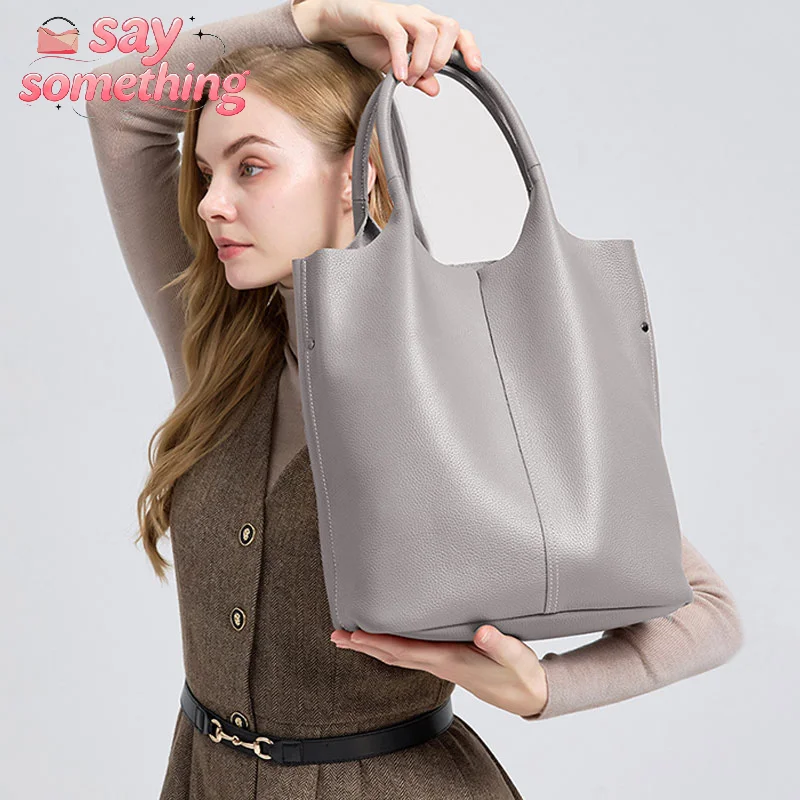 Genuine Grade Leather Women Commuter Tote Bag Ladies Soft Cowhide Tote Shoulder Handbag Large Female Bucket Bag Luxury Designer
Genuine Grade Leather Women Commuter Tote Bag Ladies Soft Cowhide Tote Shoulder Handbag Large Female Bucket Bag Luxury Designer