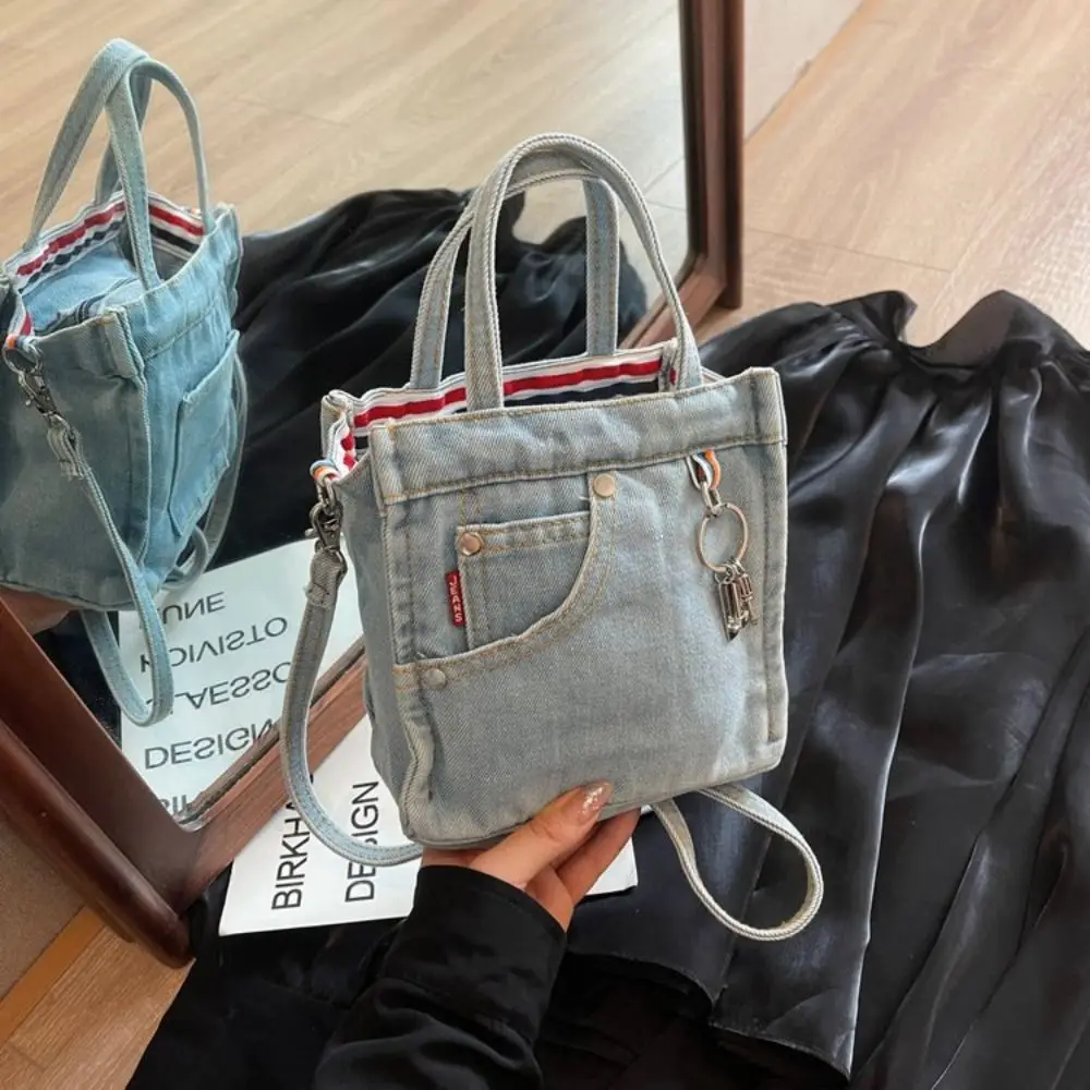 Fashion Large Capacity Denim Bag Handbag Commute Shoulder Bag Simple Small Square Bag Canvas Tote Bag Unisex
Fashion Large Capacity Denim Bag Handbag Commute Shoulder Bag Simple Small Square Bag Canvas Tote Bag Unisex