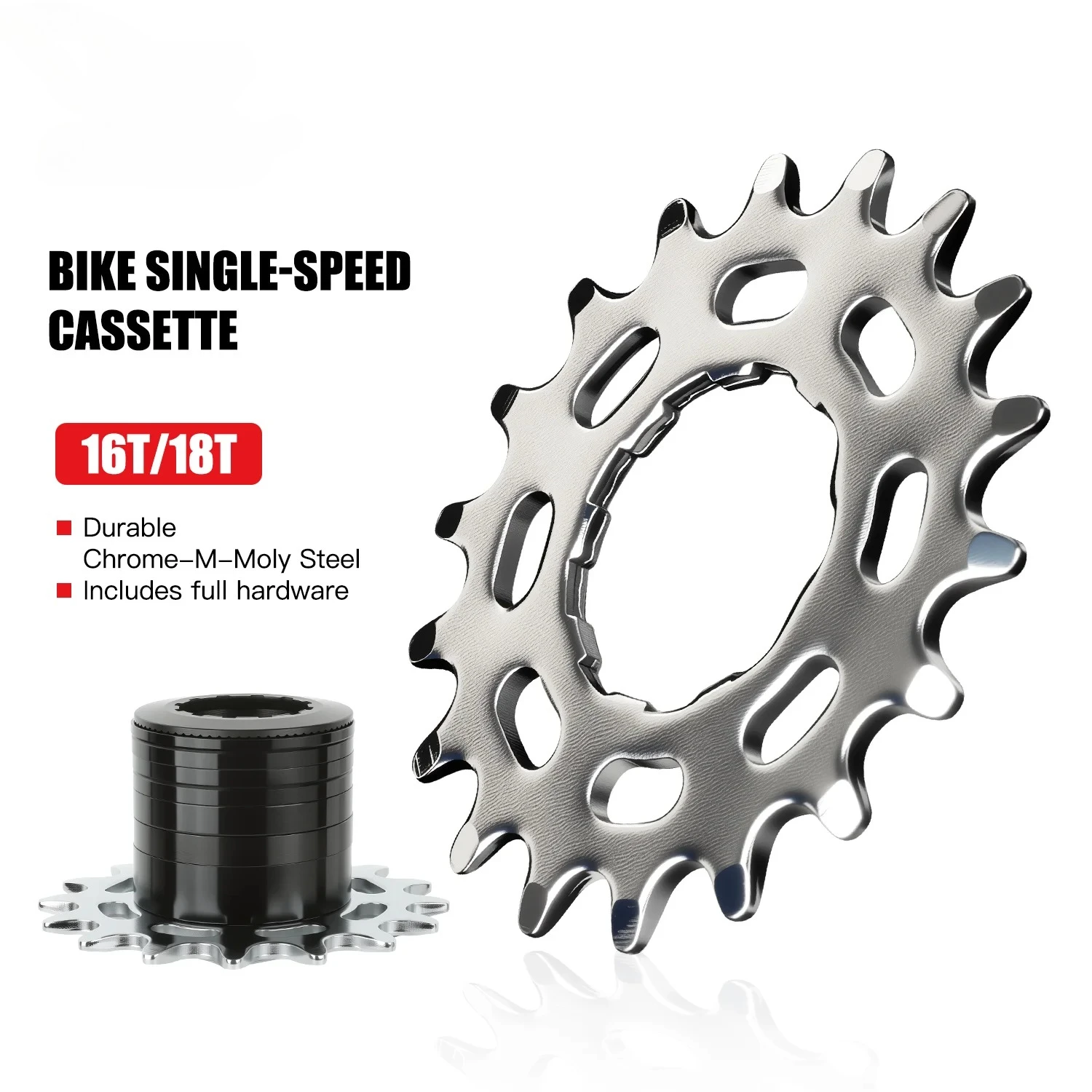 Bike Single-Speed Cassette Conversion Freewheel Chain Bike Parts 16T/18T HG Cassette Cog Chrome Molybdenum Steel
Bike Single-Speed Cassette Conversion Freewheel Chain Bike Parts 16T/18T HG Cassette Cog Chrome Molybdenum Steel