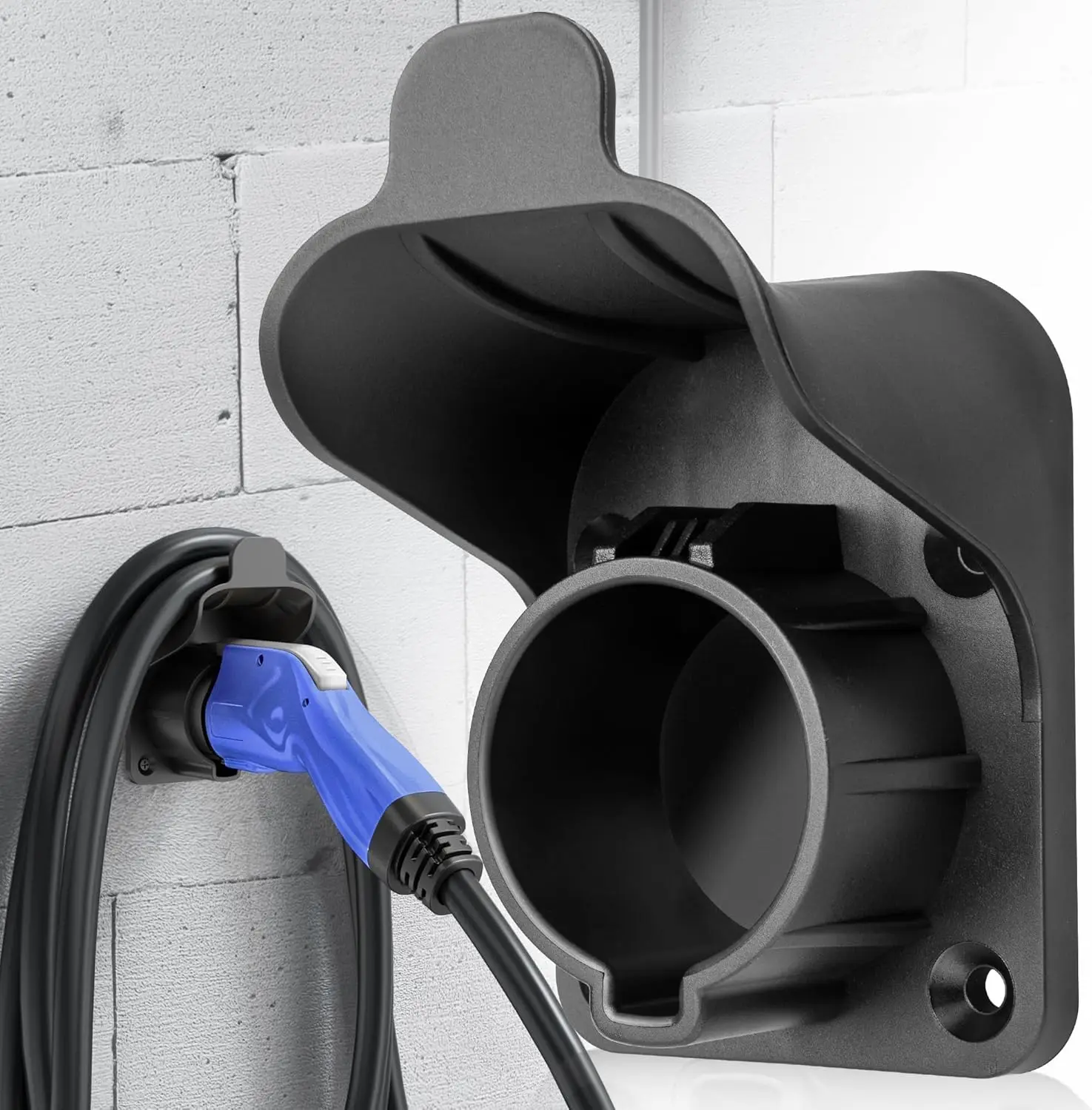 EV Charger Holder SAE J1772 Wall Mount, Cable Organizer for Garage Indoor Outdoor
EV Charger Holder SAE J1772 Wall Mount, Cable Organizer for Garage Indoor Outdoor