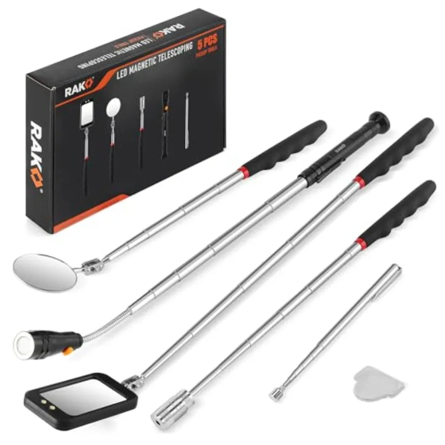 RAK Gifts for Men - with 360 Swivel Inspection Mirrors, Telescoping Magnet Pickup Tool, Flexible LED Flashlight, Mechanic Tools
RAK Gifts for Men - with 360 Swivel Inspection Mirrors, Telescoping Magnet Pickup Tool, Flexible LED Flashlight, Mechanic Tools