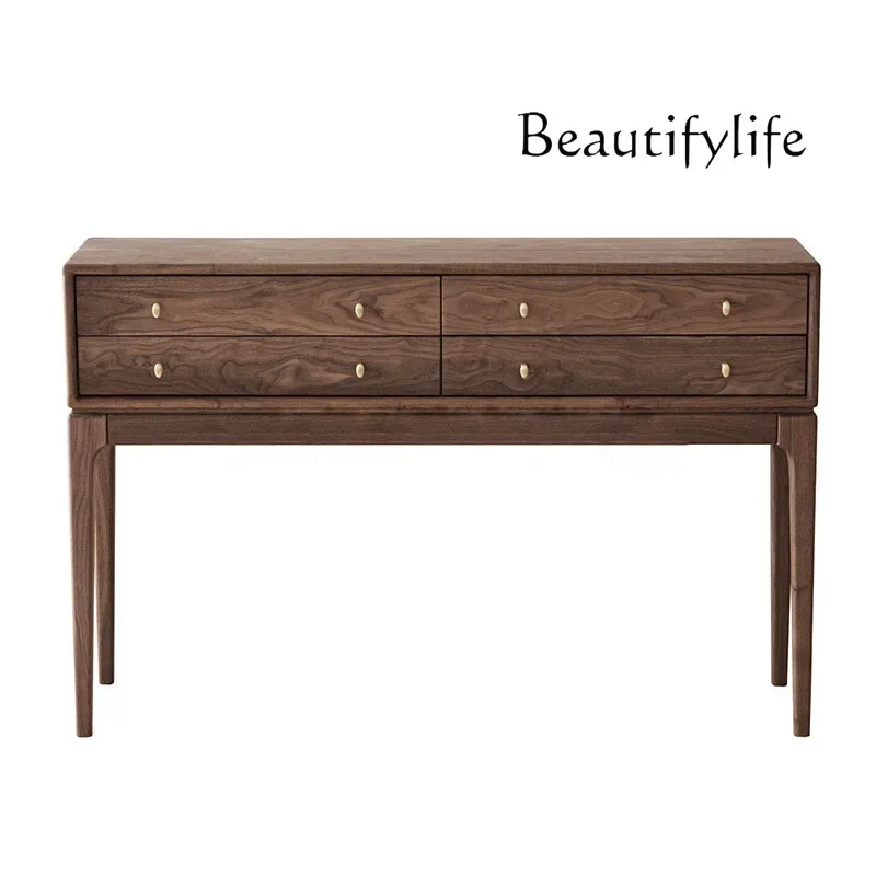 Nordic black walnut entrance foyer table modern simple side cabinet new Chinese high-end sense
Nordic black walnut entrance foyer table modern simple side cabinet new Chinese high-end sense