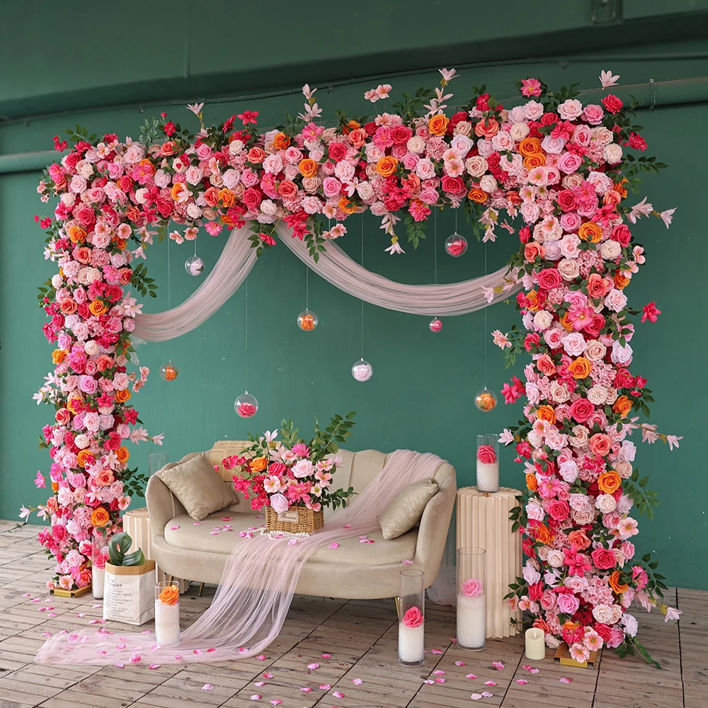 Luxury Handmade Silk Fleur Artificielle Garland Wedding Decoration High Quality Pink Rose Floral Row DIY Background Decor HY2764
Luxury Handmade Silk Fleur Artificielle Garland Wedding Decoration High Quality Pink Rose Floral Row DIY Background Decor HY2764