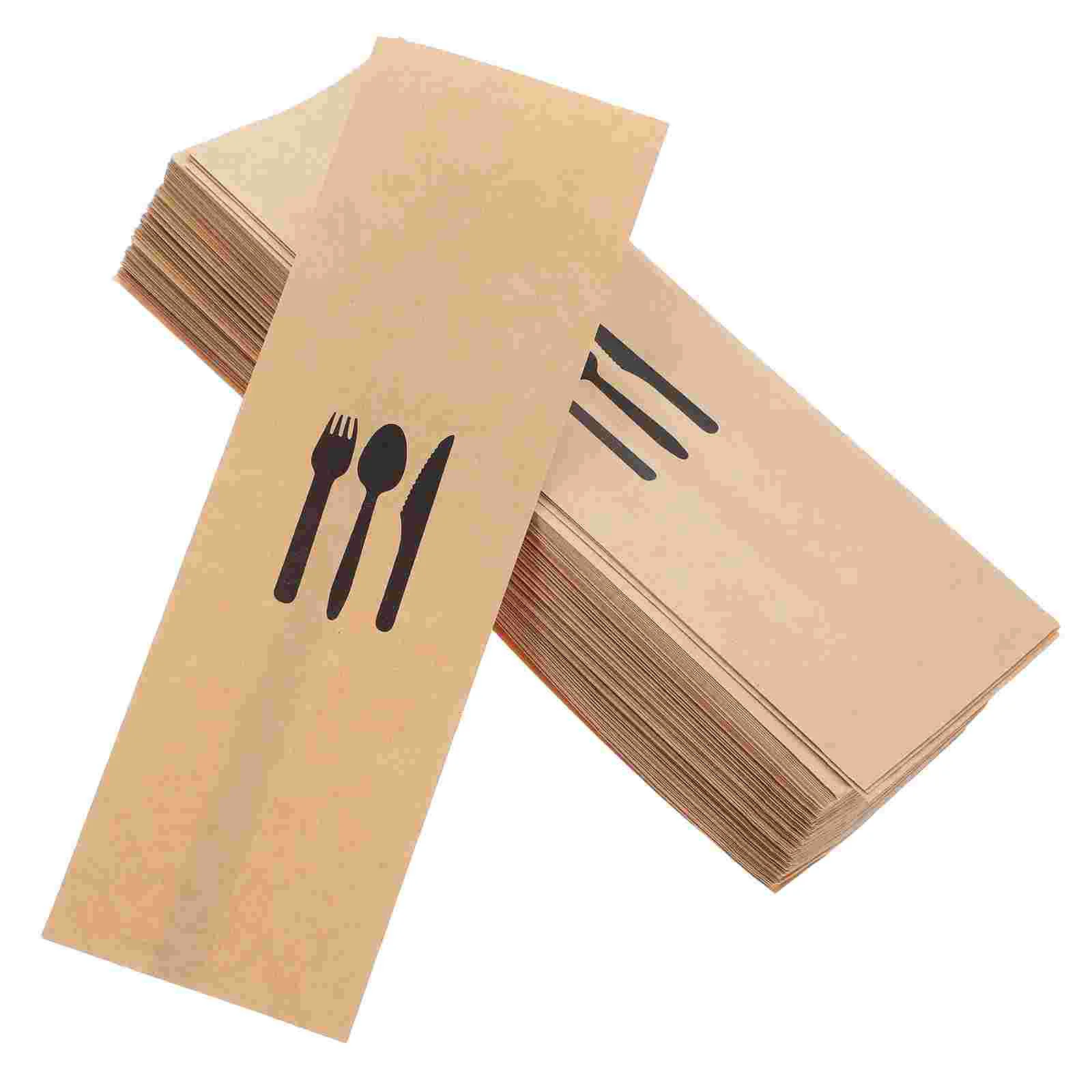 100 Pcs Kraft Paper Cutlery Set Desktop Stand Tableware Bags Wedding Silverware Holder for Party Child Dining Tabletop Holders
100 Pcs Kraft Paper Cutlery Set Desktop Stand Tableware Bags Wedding Silverware Holder for Party Child Dining Tabletop Holders