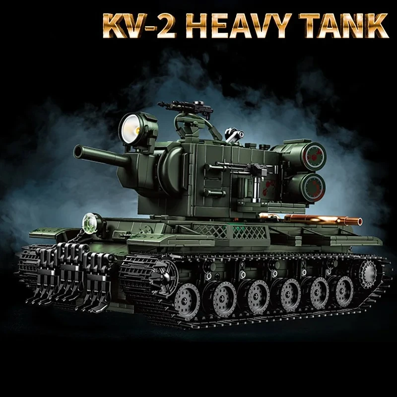 2235pcs Military KV-2 Heavy Tank Model Building Blocks Toy MOC Army Rotatable Tanks DIY Bricks Toy for Adult Boy Children Boys
2235pcs Military KV-2 Heavy Tank Model Building Blocks Toy MOC Army Rotatable Tanks DIY Bricks Toy for Adult Boy Children Boys