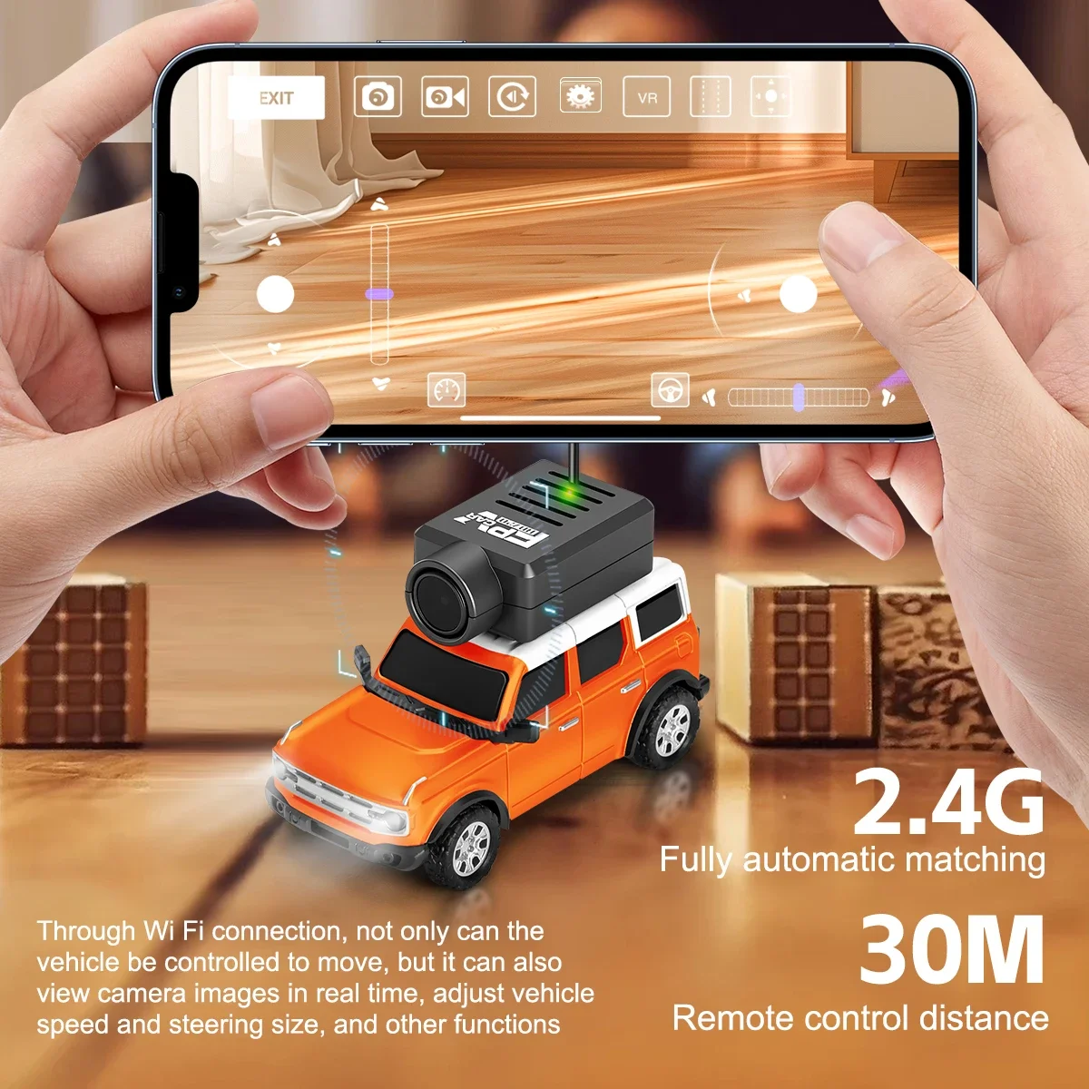WLtoys 6406-C RC Camera Car Is Equipped With A 720P FPV Camera Supporting Remote Control Via A 2.4G Mobile Phone APP
WLtoys 6406-C RC Camera Car Is Equipped With A 720P FPV Camera Supporting Remote Control Via A 2.4G Mobile Phone APP