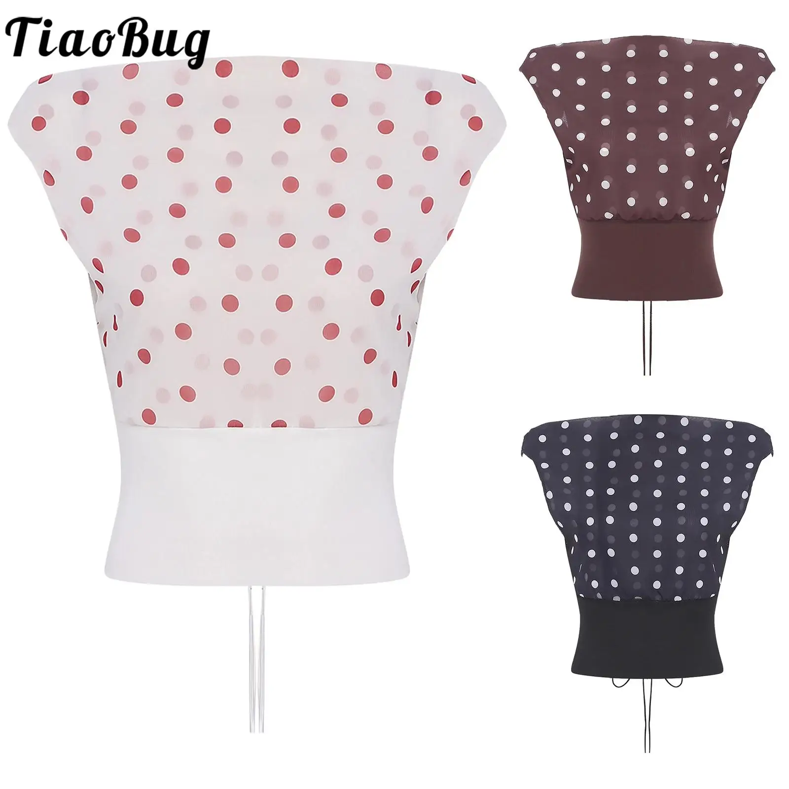 Womens Polka Dot Chiffon Off Shoulder Crop Top Fashion Sleeveless Backless Lace-up T-shirt Blouse for Office Work Casual Wear
Womens Polka Dot Chiffon Off Shoulder Crop Top Fashion Sleeveless Backless Lace-up T-shirt Blouse for Office Work Casual Wear