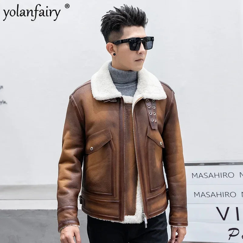 Winter New Real Fur Coat Men's Motorcycle Short Natural Fur Jacket for Men Vintage Genuine Leather and Fur Coats Thick Outwear F
Winter New Real Fur Coat Men's Motorcycle Short Natural Fur Jacket for Men Vintage Genuine Leather and Fur Coats Thick Outwear F