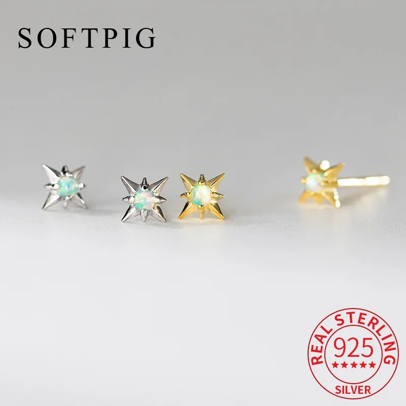 SOFTPIG Real 925 Sterling Silver Mini Opal Star 18K Stud Earrings for Women Party Classic Fine Jewelry Light Luxury Accessories
SOFTPIG Real 925 Sterling Silver Mini Opal Star 18K Stud Earrings for Women Party Classic Fine Jewelry Light Luxury Accessories