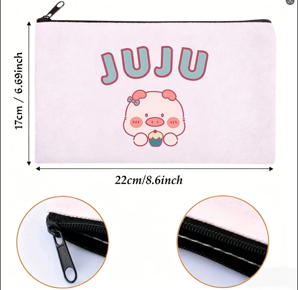 1PC Cute Pink Piggy JUJU Canvas Pouch Multi-functional Zipper Storage Bag
1PC Cute Pink Piggy JUJU Canvas Pouch Multi-functional Zipper Storage Bag