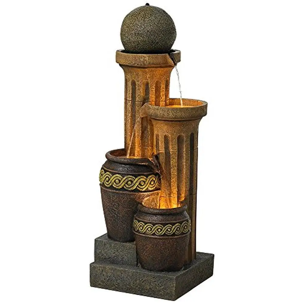 Solar Power Rustic Barrel Fountain with LED Lights Garden Patio Decor
Solar Power Rustic Barrel Fountain with LED Lights Garden Patio Decor