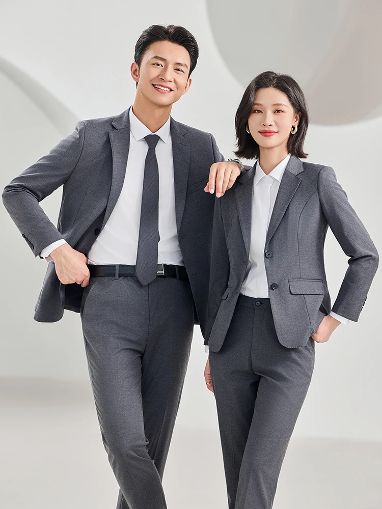 Gray Professional Suit Set for Women Autumn Winter Commuter Formal Wear High End Polyester Workwear Button Detail Long Sleeve
Gray Professional Suit Set for Women Autumn Winter Commuter Formal Wear High End Polyester Workwear Button Detail Long Sleeve