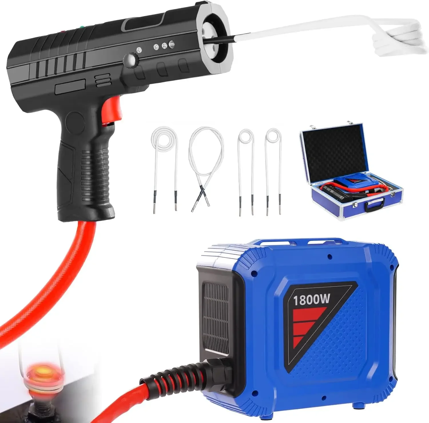 Magnetic Induction Heater Kit, 1800W Induction Heating Bolt Removal, Lightweight Induction Bolt Buster for Rusty Screw Removal w
Magnetic Induction Heater Kit, 1800W Induction Heating Bolt Removal, Lightweight Induction Bolt Buster for Rusty Screw Removal w