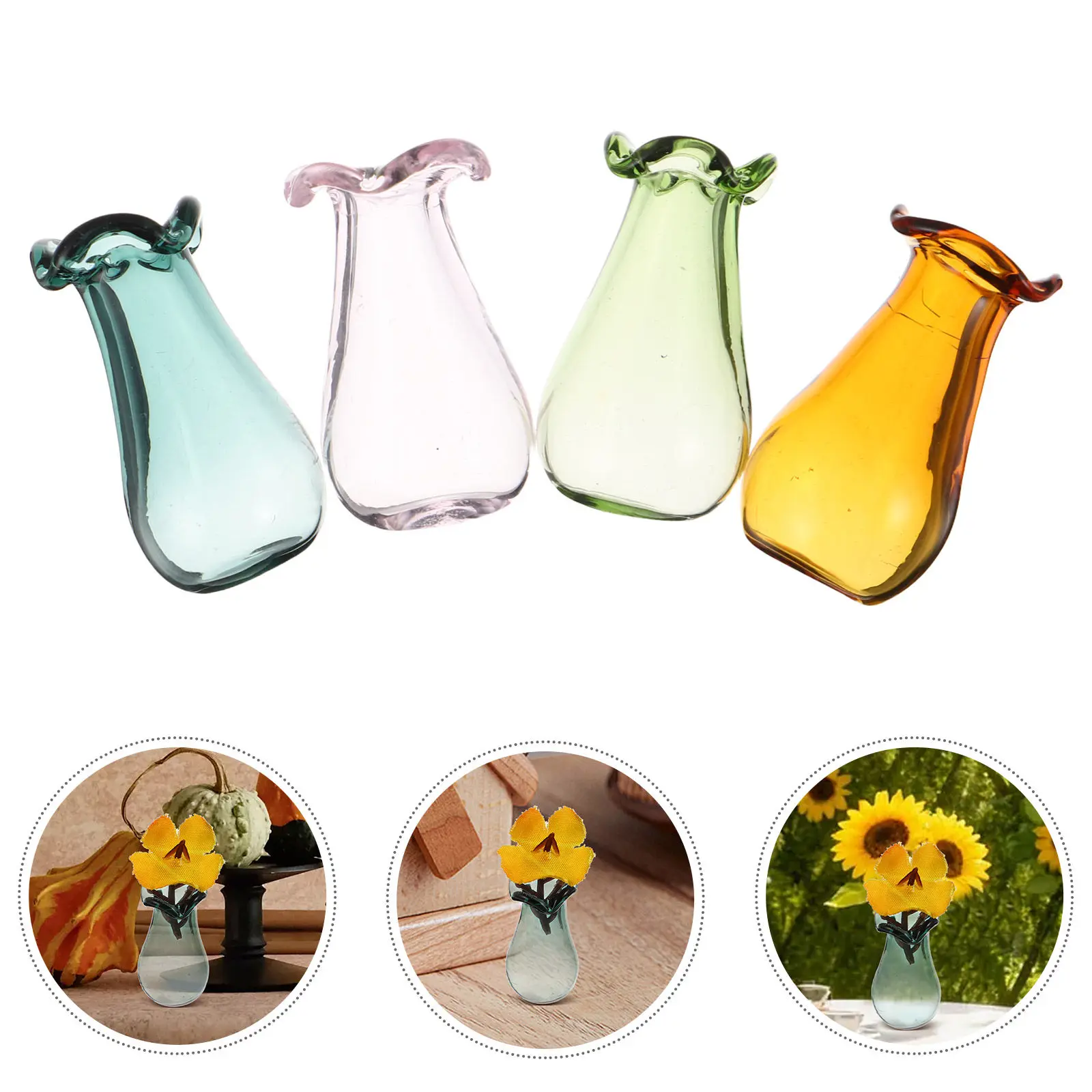 4Pcs Mini Glass Vase Set High Transparency Tiny Dollhouse Vase for Whisker Holder Mini Flower Pot Desktop Shelf Window Sill DIY
4Pcs Mini Glass Vase Set High Transparency Tiny Dollhouse Vase for Whisker Holder Mini Flower Pot Desktop Shelf Window Sill DIY