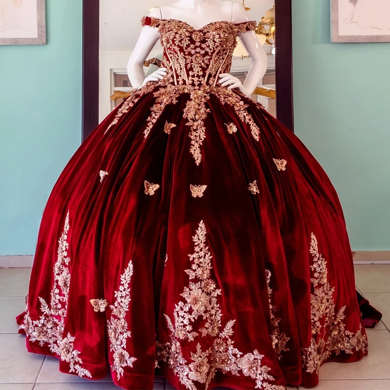 Red Shiny Princess Quinceanera Dresses Gold 3D Floral Bow Beads Ball Gown Off The Shoulder Corset 15 Vestidos De XV Años Sweet16
Red Shiny Princess Quinceanera Dresses Gold 3D Floral Bow Beads Ball Gown Off The Shoulder Corset 15 Vestidos De XV Años Sweet16