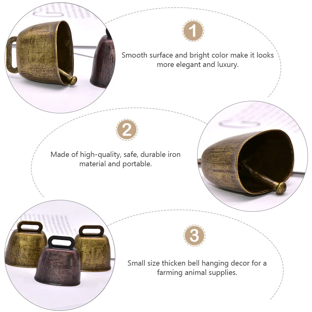 8 Pcs Animal Cowbell Jewelry Accessories Copper Bells Metal Pet for Collar Decorative Decoration
8 Pcs Animal Cowbell Jewelry Accessories Copper Bells Metal Pet for Collar Decorative Decoration