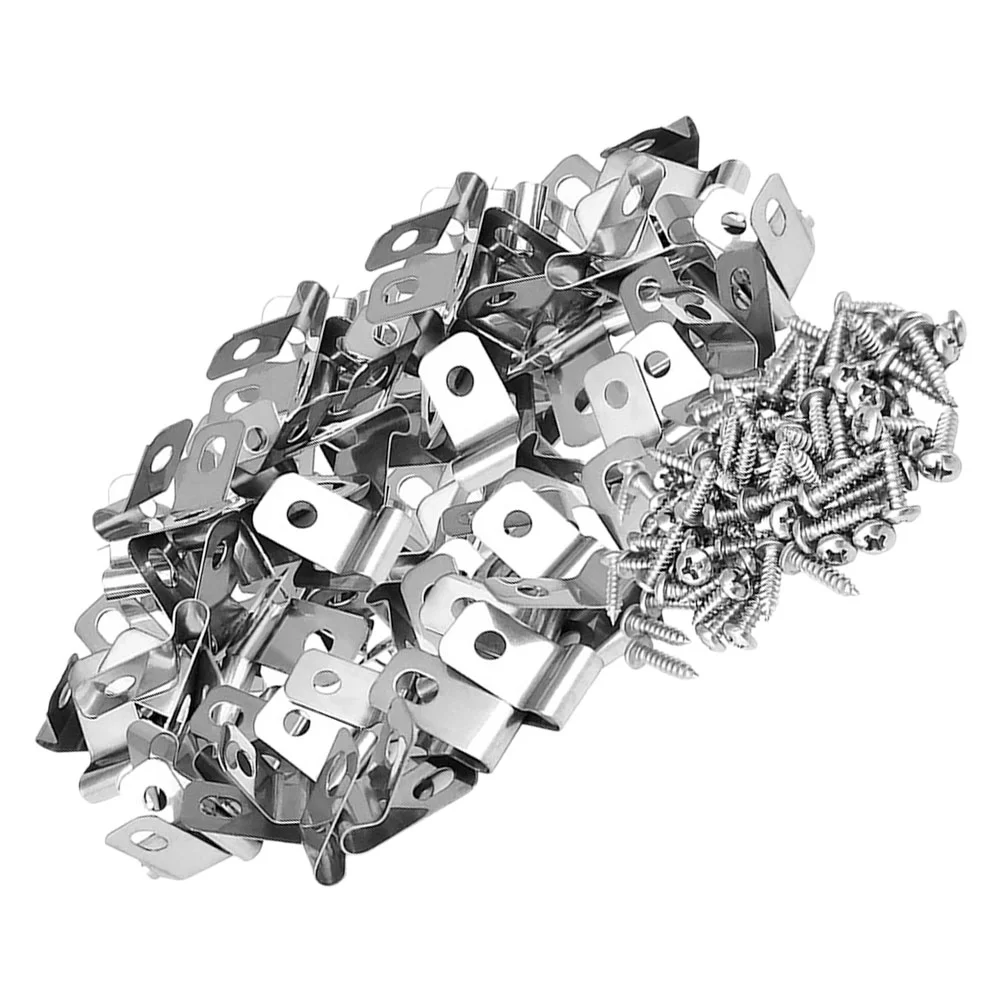 100 Pcs Wire Fence Clamps Steel Installation Cage Buckle Clips Window Post Metal for Aluminum Material Mounting
100 Pcs Wire Fence Clamps Steel Installation Cage Buckle Clips Window Post Metal for Aluminum Material Mounting