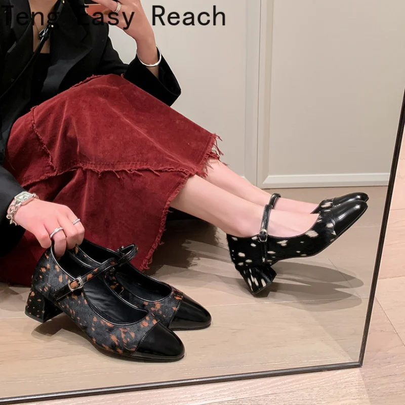 Large Size 34-39 Women's Horsehair Mary Jane Pumps 5cm Thick Low Heel High Quality Soft Comfortable Daily Shoes for Woman Sale
Large Size 34-39 Women's Horsehair Mary Jane Pumps 5cm Thick Low Heel High Quality Soft Comfortable Daily Shoes for Woman Sale